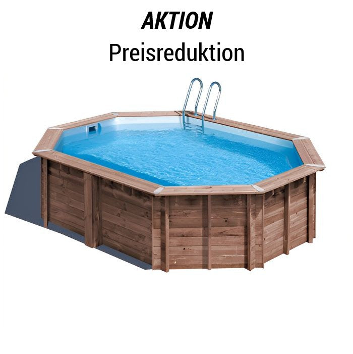 aufgebauter Echtholzpool Preisreduktion