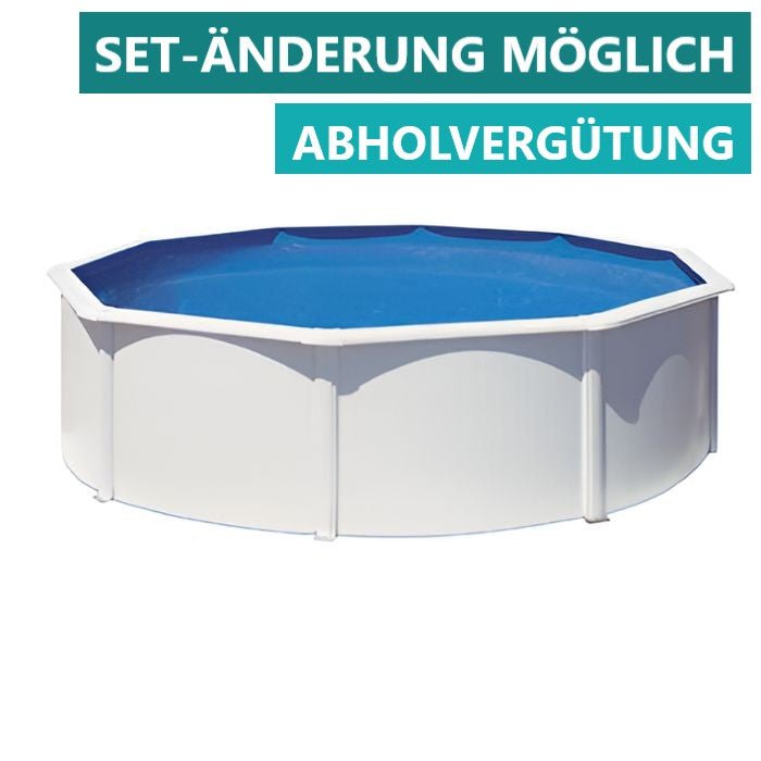 Gre Stahlwandpool Atlantis 350x132 cm – Komplettset