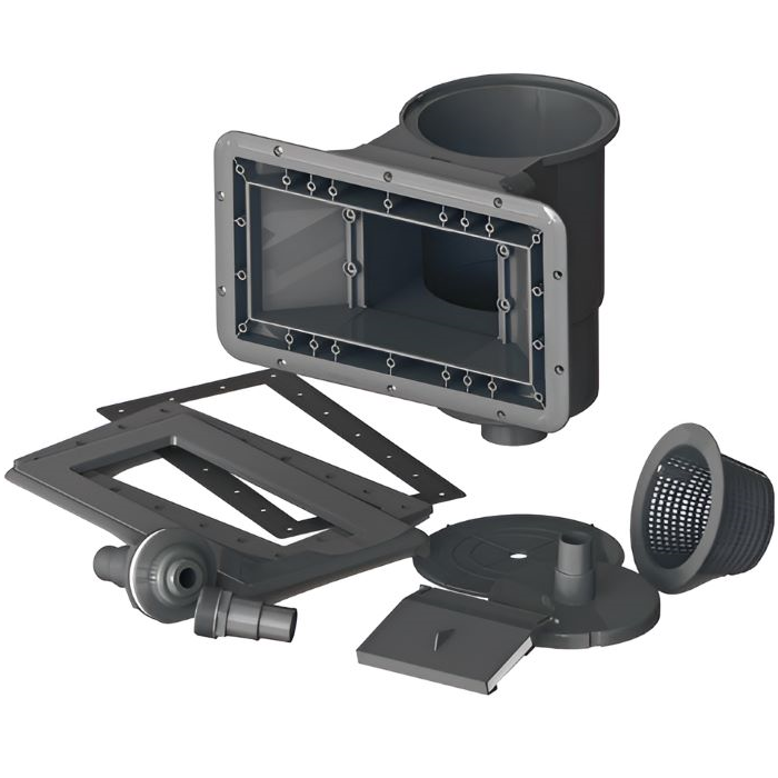 Gre Breitmaul Skimmer-Set für Composite Pools, anthrazit