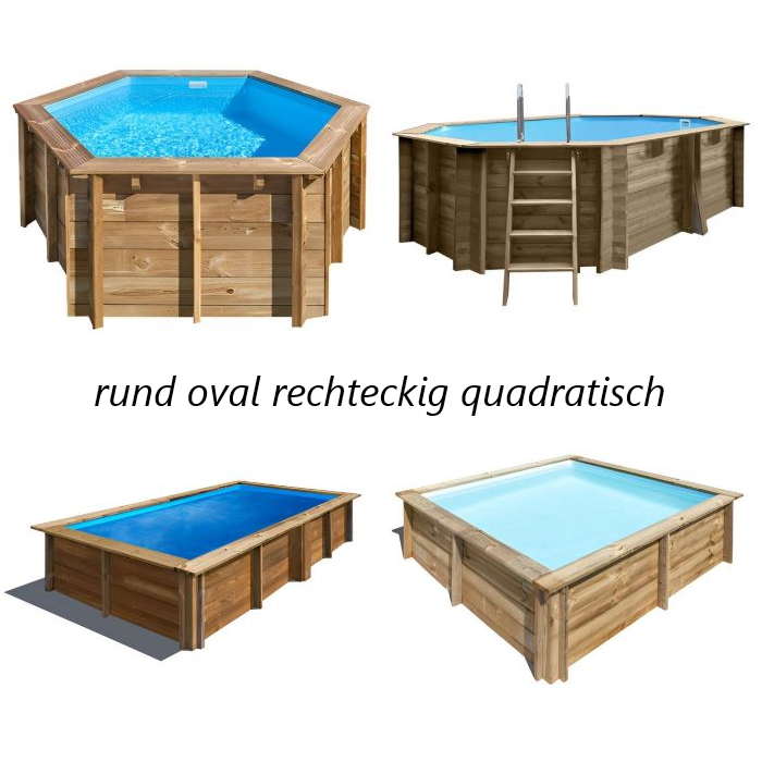 Poolfolien für Gre Echtholz Pools