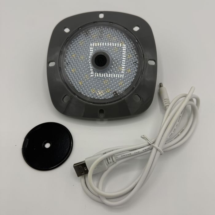 Seamaid  LED-Scheinwerfer, mit Magnet, Kunststoff weiss/anthrazit, LED weiß/RGB