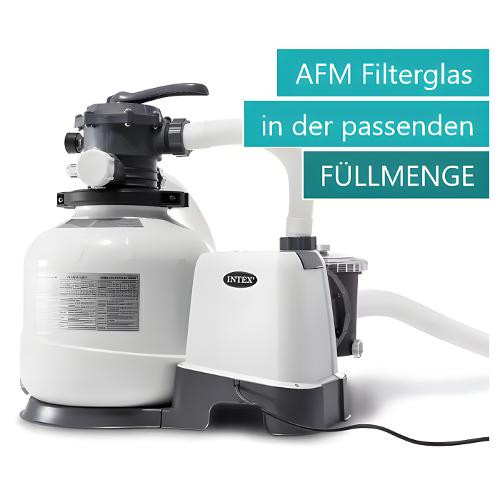 Intex Sandfilteranlage SX2800, 8 m³, AFM Filterglas in der passenden Füllmenge nur bei uns erhältlich