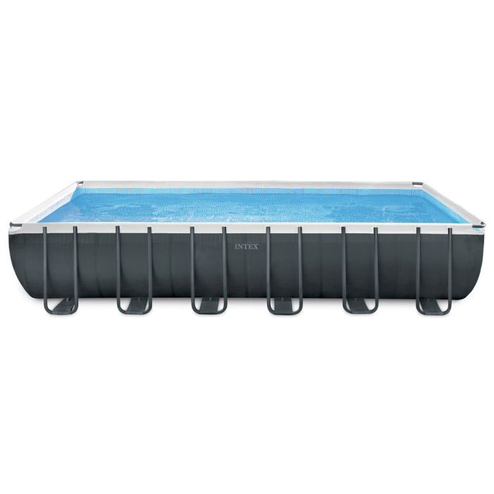 Intex Frame Pool Ultra Quadra XTR 732x366x132 cm, Kombianlage, Reinigungsset, Volleyballset