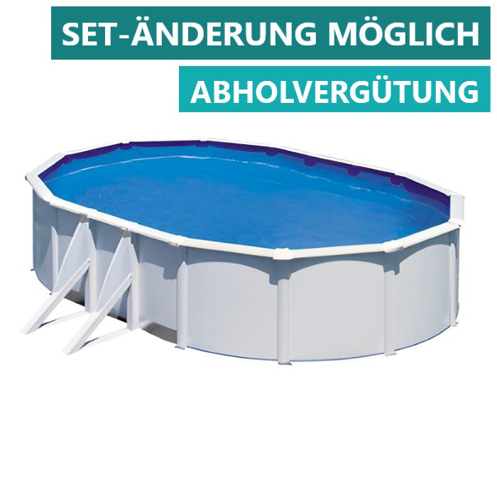 Gre Stahlwandpool Fidji 610x375x120 cm, LAGERND