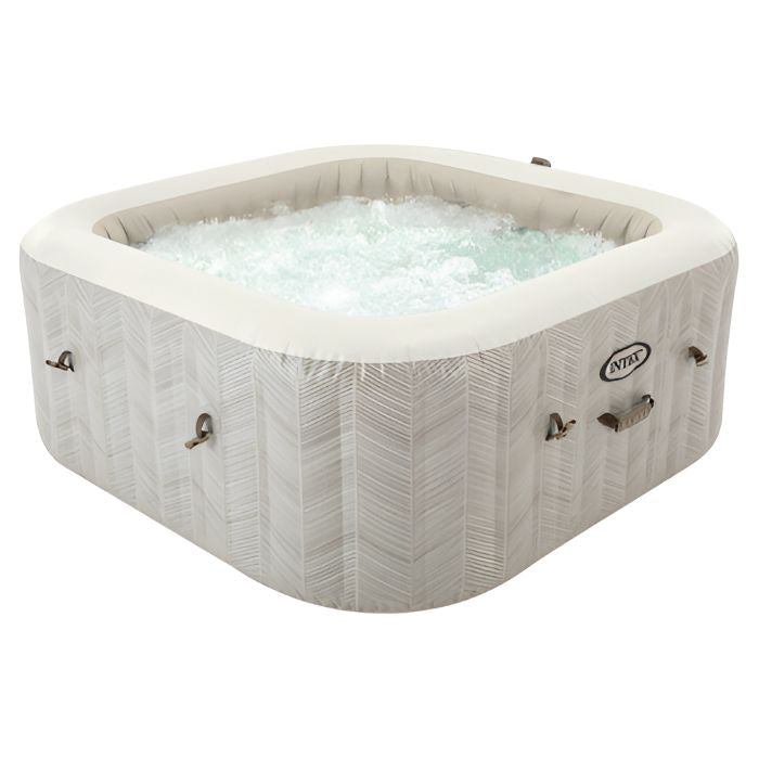 Intex Whirlpool PureSpa Chevron Deluxe Square, ⧄ 211x71 cm, mit Salzwasser- & Kalkschutzsystem