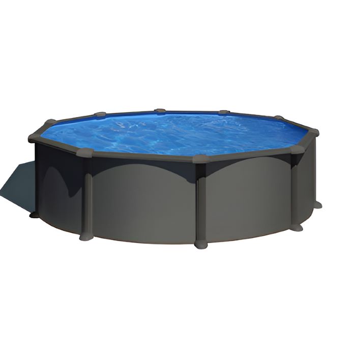 Gre Stahlwandpool Anthracite 460x132 cm