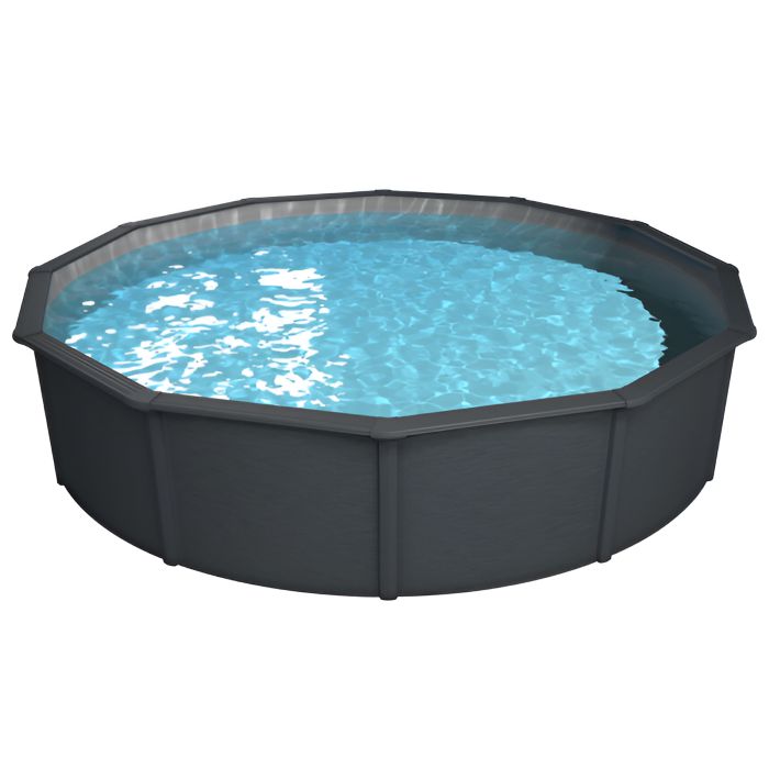 Steinbach Stahlwandpool Nuovo de Luxe II 360x120 cm, anthrazit