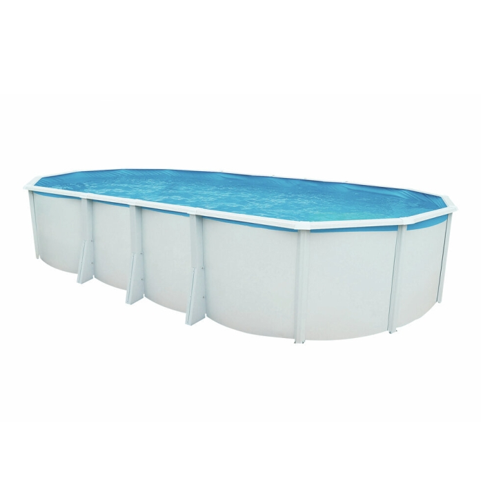 Steinbach Stahlwandpool Highline oval 730x366x132 cm – weißer Stahlwandpool freistehend