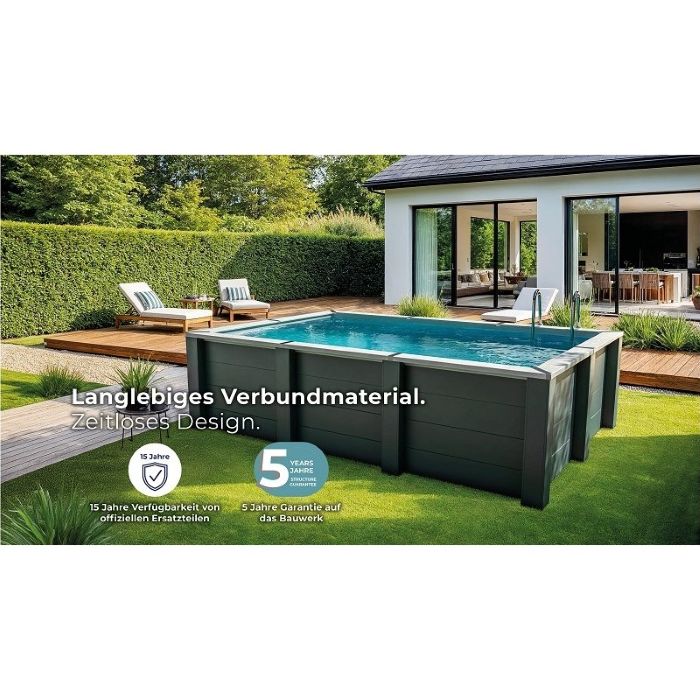 Gre Composite/WPC rechteckig 315x175x96 cm, NEU