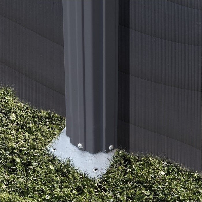 Gre Stahlwandpool Anthracite 610x375x120 cm