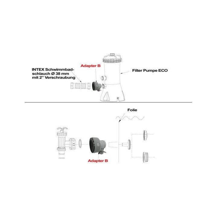 Intex Eingezogener Adapter B (altes Modell)