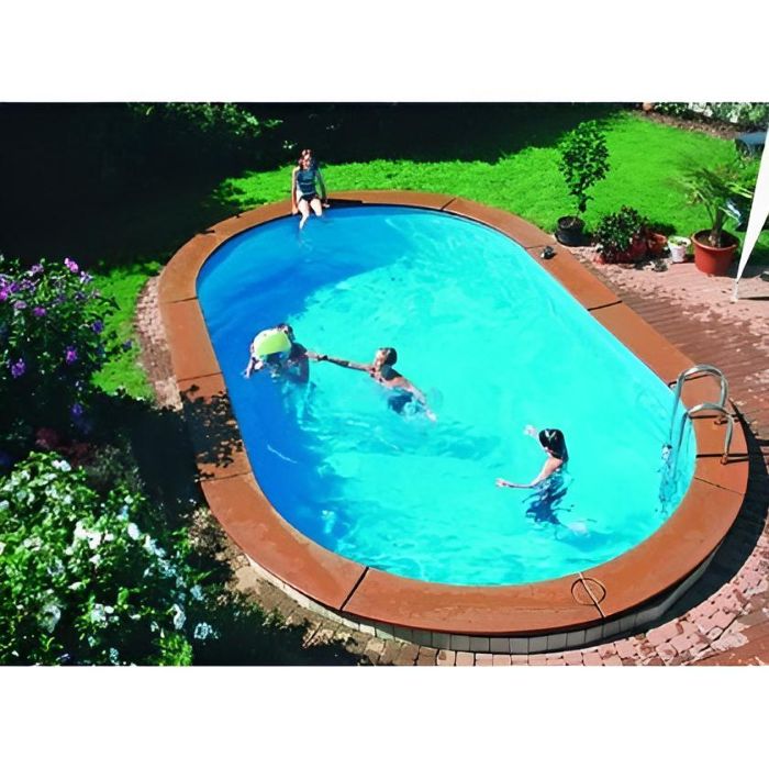 Stahlwandpool Compact Deluxe oval, 120 cm Höhe, Folie 0,8 mm